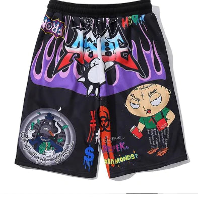 Hip-hop Anime Youth Fashion 5-Point Pants