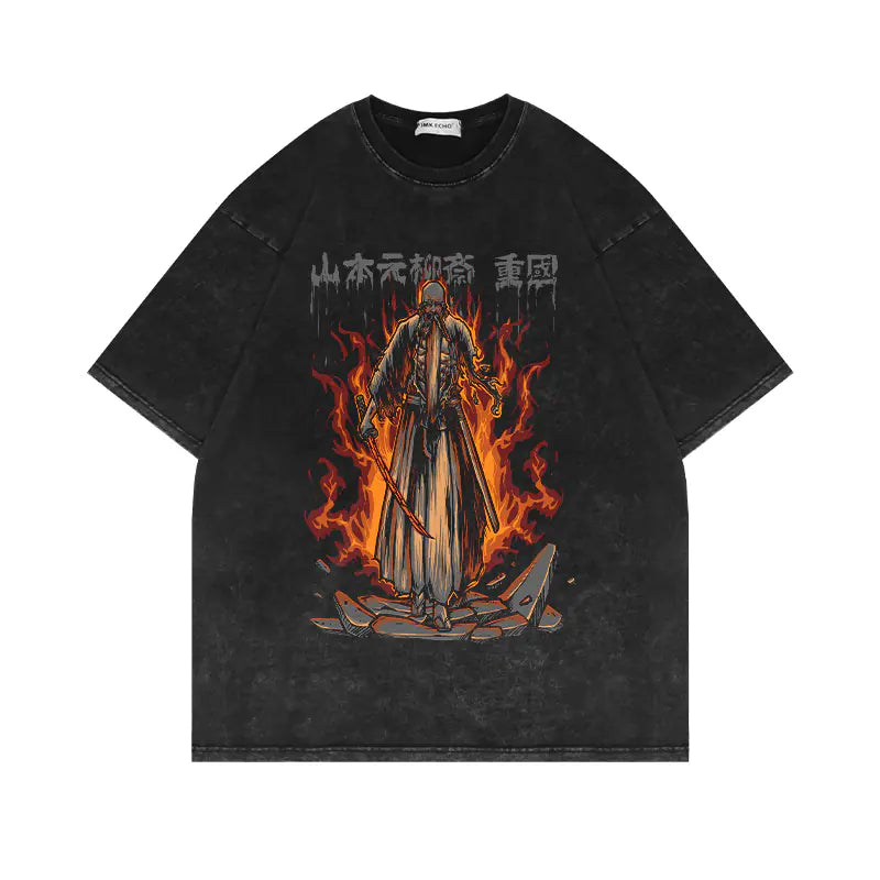 280g Vintage Anime Oversized Cotton T-Shirt