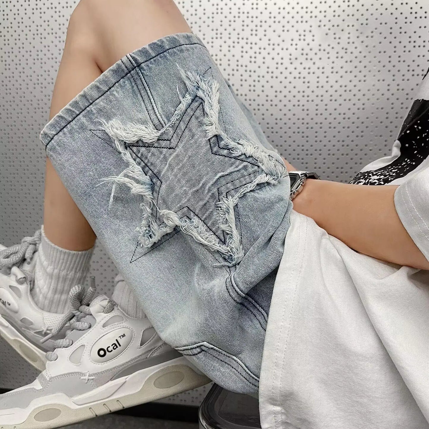 Men's Summer Washed Old Cowboy Shorts