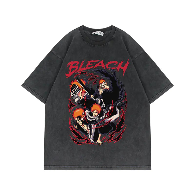 280g Vintage Anime Oversized Cotton T-Shirt