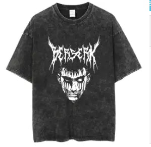 2024 Vintage Dark Anime Print Streetwear T-Shirt
