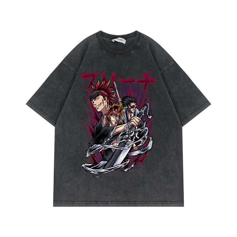 280g Vintage Anime Oversized Cotton T-Shirt