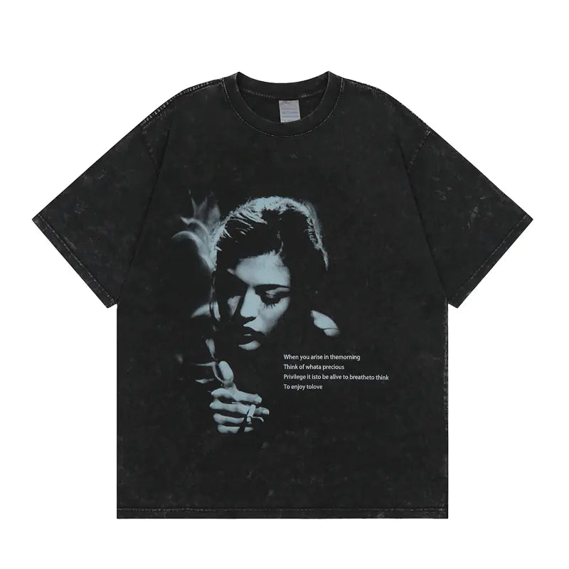Vintage Washed Street Style Oversized T-Shirt for All