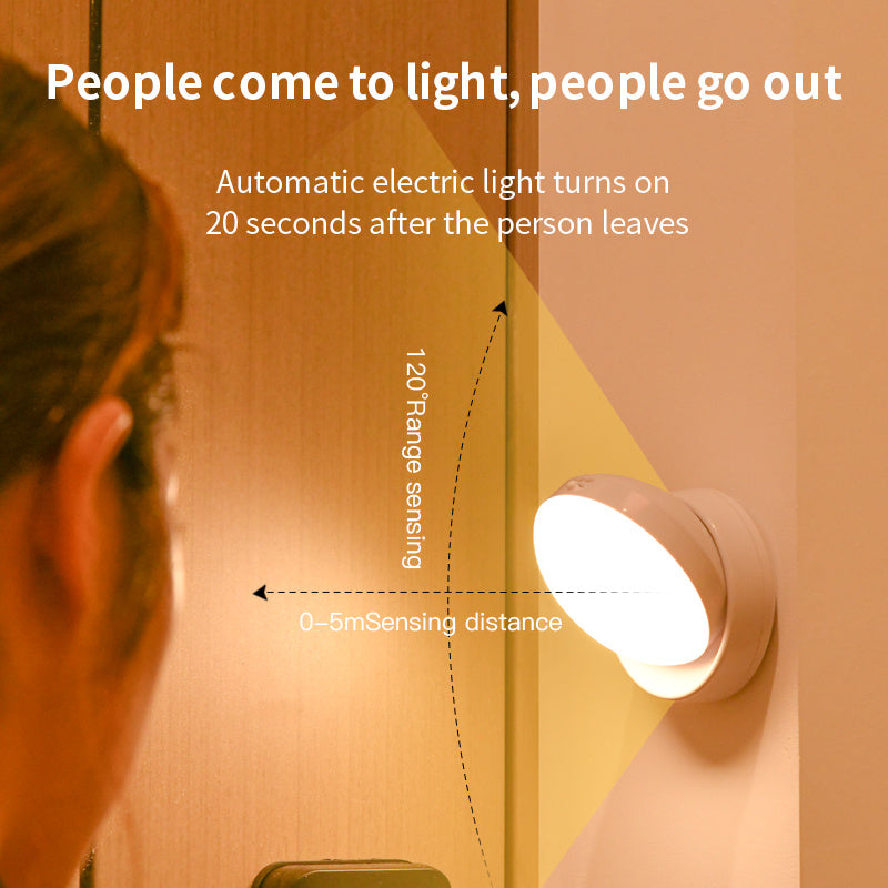 Rotating Human Body Sensor Light Corridor Garage Light Wardrobe Light Motion Sensor Night Light