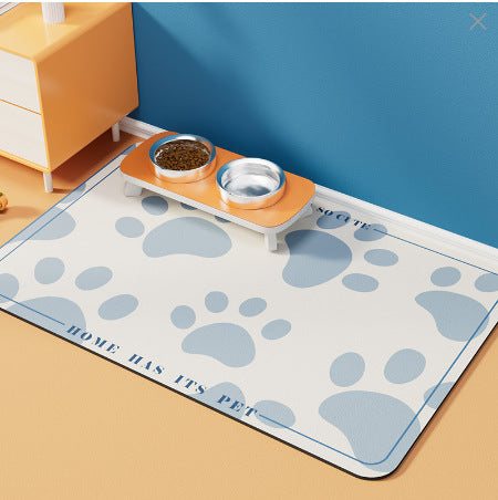 Dogs And Cats Eating Mat Anti-overflow Waterproof Easy To Clean Pet Water-absorbing Quick-drying Meal Diatom Mat