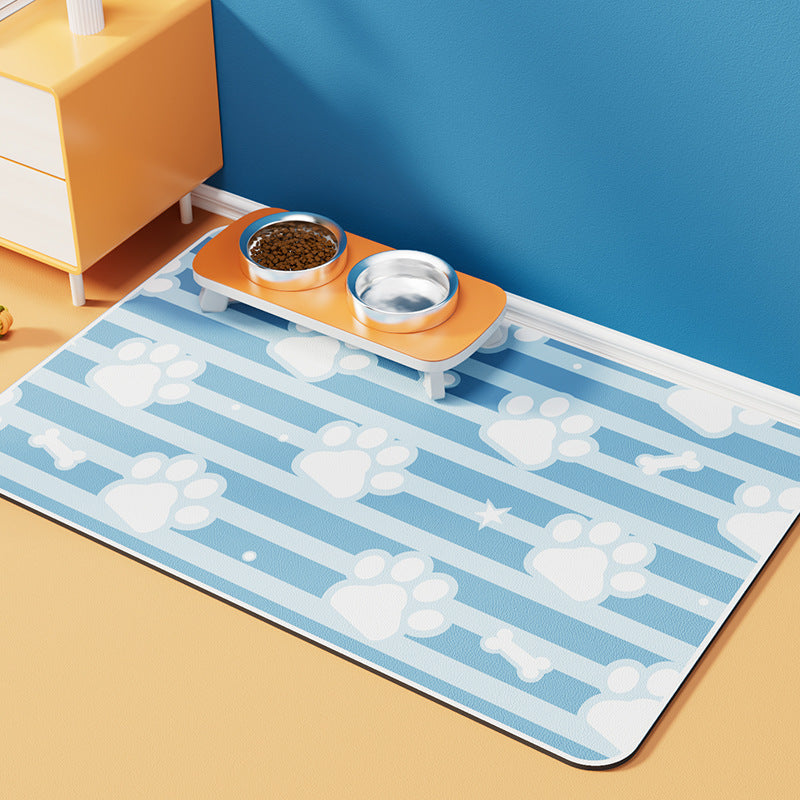 Dogs And Cats Eating Mat Anti-overflow Waterproof Easy To Clean Pet Water-absorbing Quick-drying Meal Diatom Mat