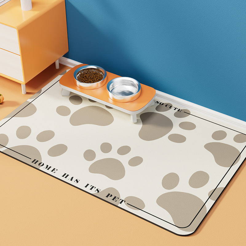 Dogs And Cats Eating Mat Anti-overflow Waterproof Easy To Clean Pet Water-absorbing Quick-drying Meal Diatom Mat