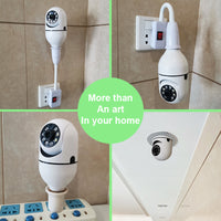 WiFi CAMERA 1080P Bulb 4X Zoom Camera E27 Home 5GWiFi Alarm Monitor