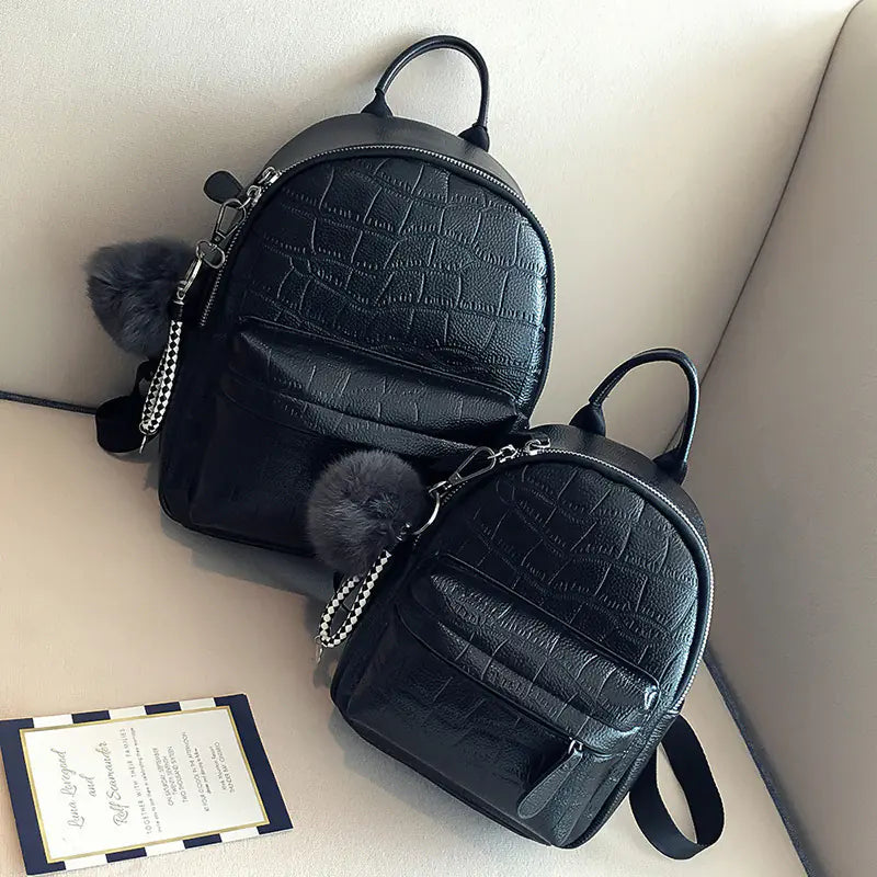 Cute Mini PU Leather Backpacks for Women and Girls