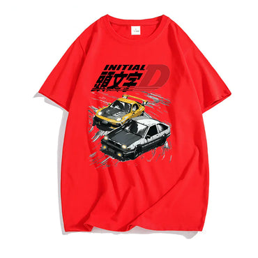 AE86 Initial D Anime T-Shirt for Men - Summer Style